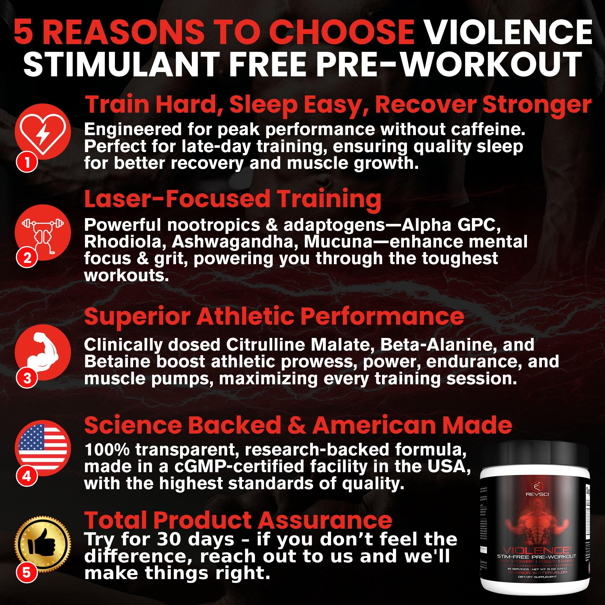 Polvo VIOLENCE textura de gránulos de pre workout mostrando mezcla y pureza