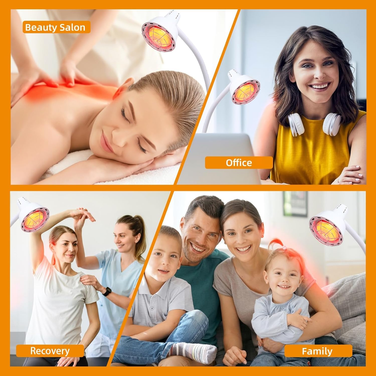 rhmip lámpara usada en hombro mostrando alivio y posicionamiento fácil