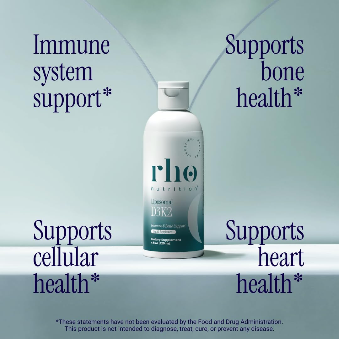 Rho Nutrition primer plano del gotero y textura líquida para mejor absorción