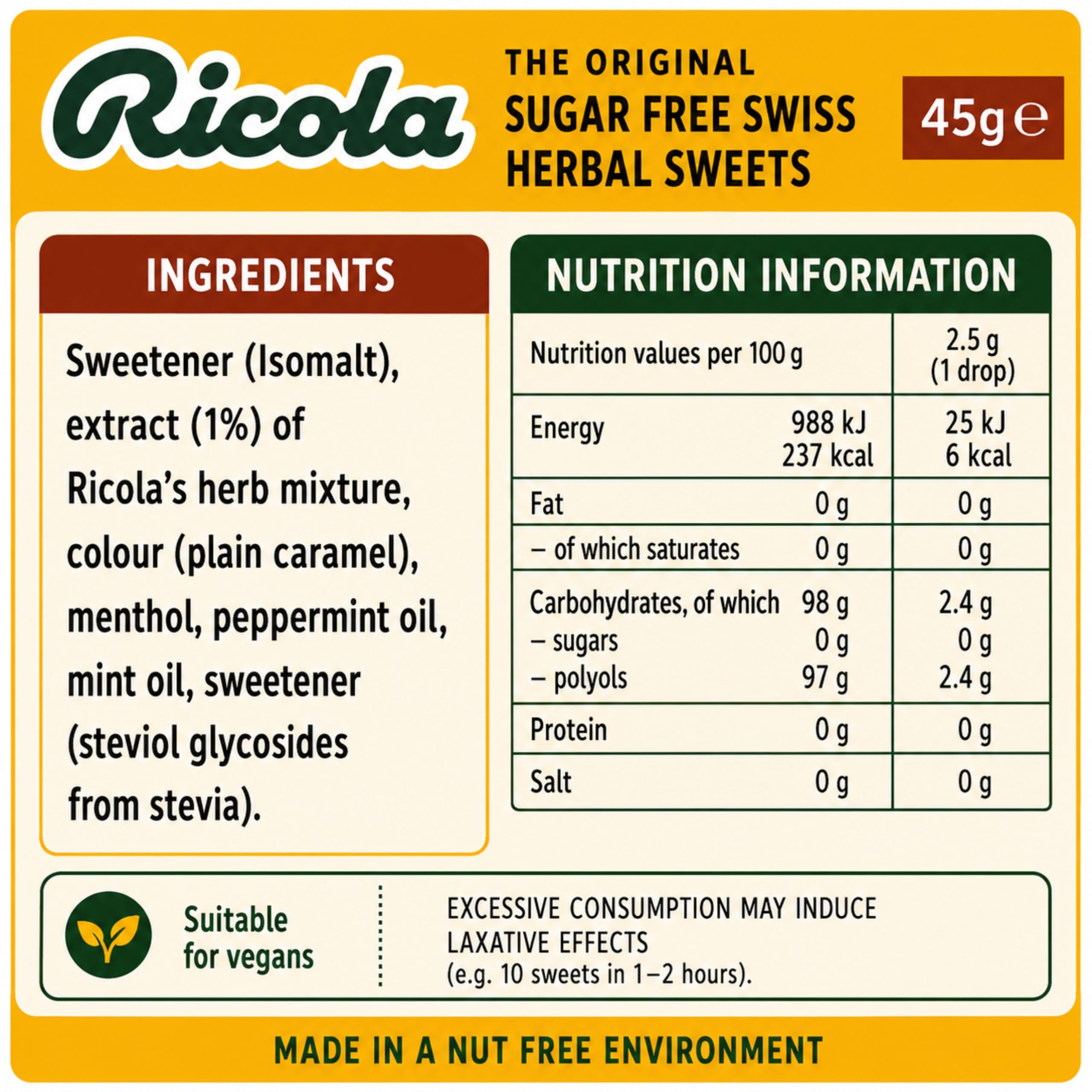 Ricola en mano para comparar escala, portátil y fácil de llevar