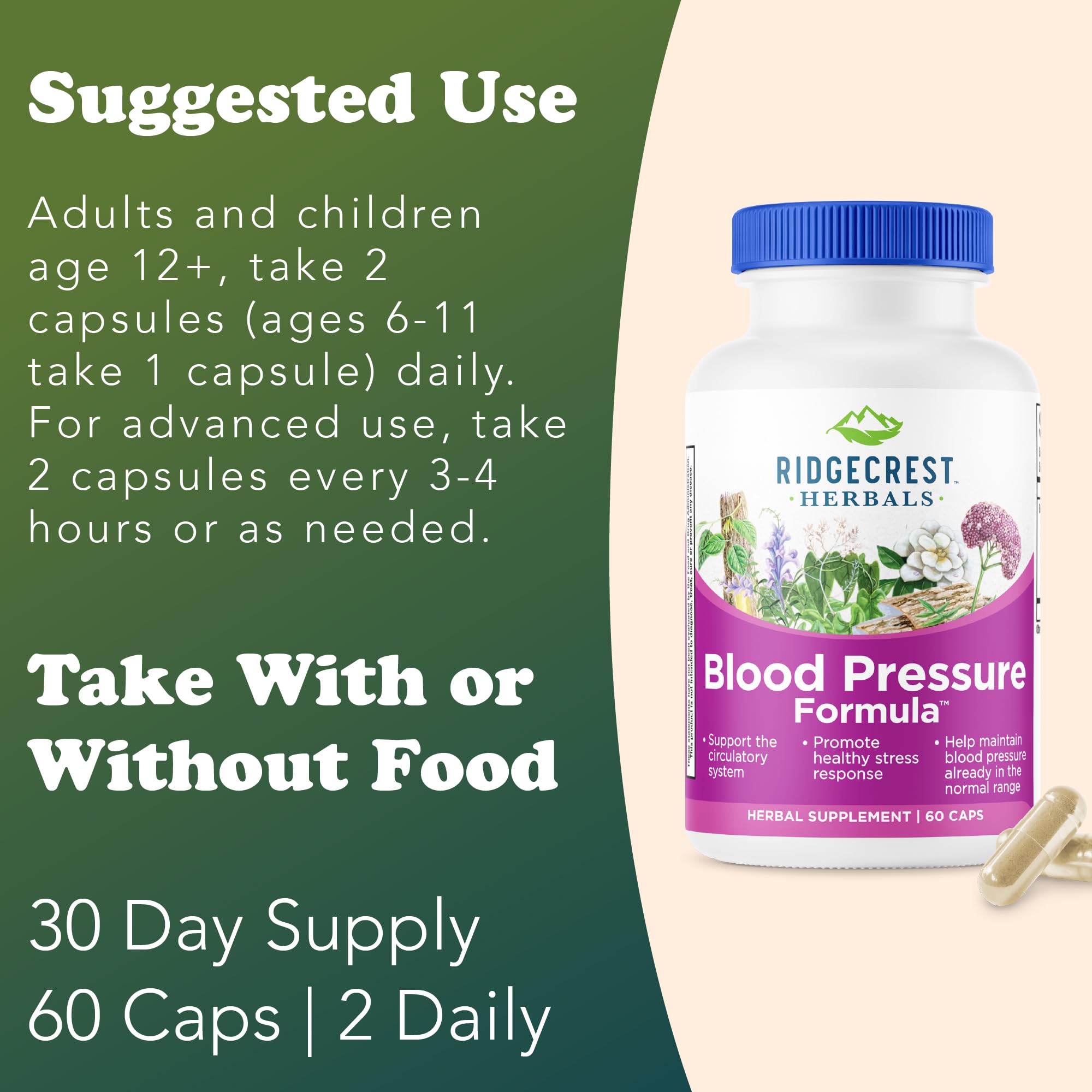 RidgeCrest Herbals cápsula en mano para comparar tamaño y conveniencia