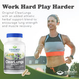 RidgeCrest Herbals ingredientes botánicos frescos usados en ClearLungs Sport para pureza