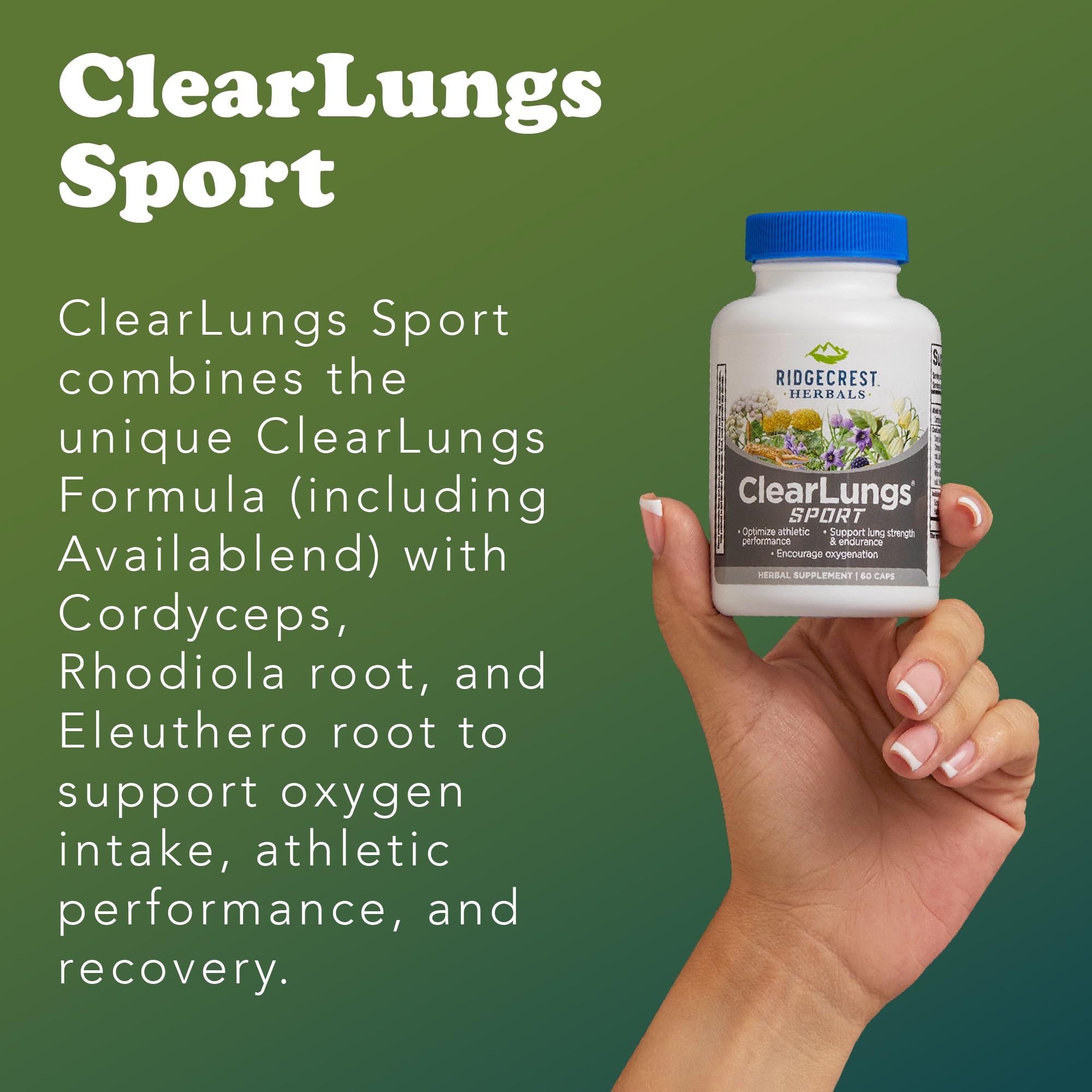 RidgeCrest Herbals atleta usando ClearLungs Sport durante entrenamiento para rendimiento