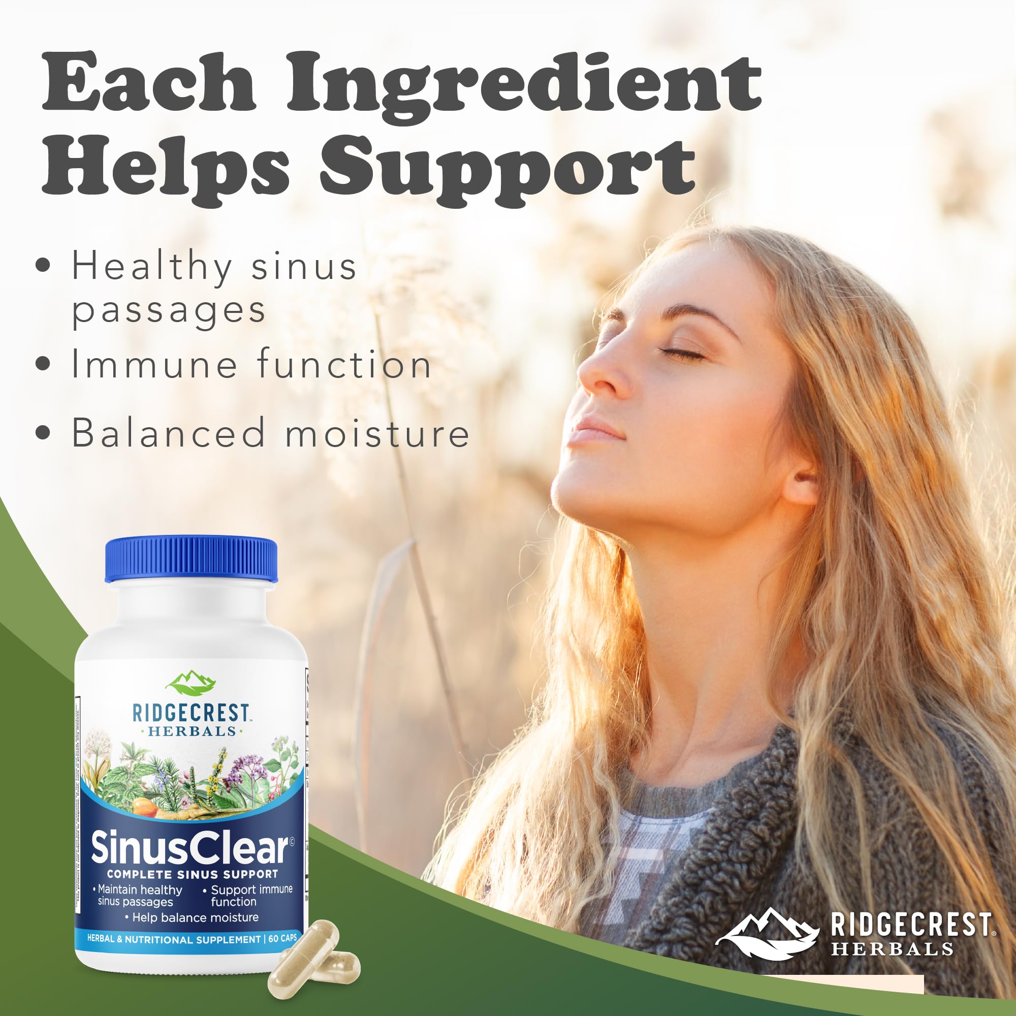 RidgeCrest Herbals cápsula vegetal abierta texturas y facilidad de ingestión