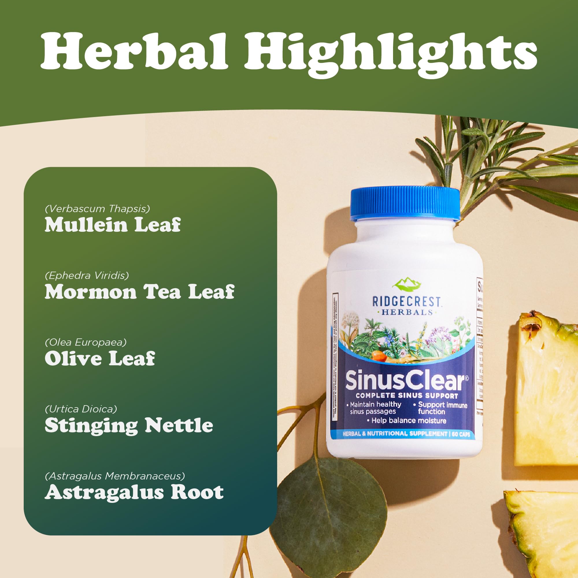 RidgeCrest Herbals persona tomando cápsula para uso diario y comodidad