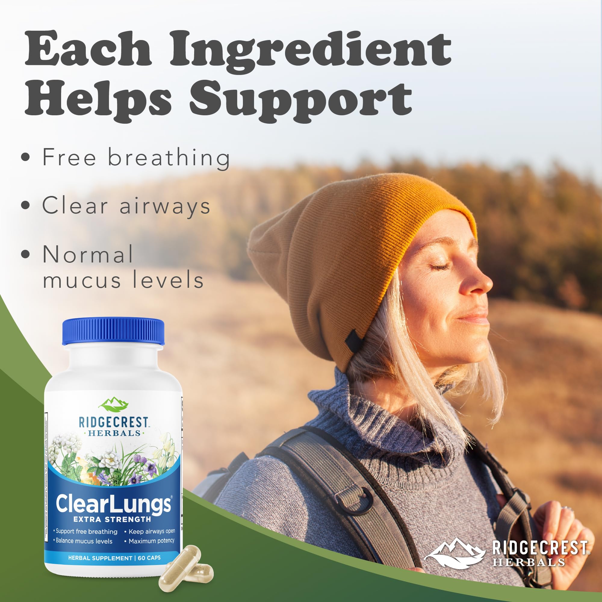 RidgeCrest Herbals cápsula vegana textura y tamaño que facilita la ingesta