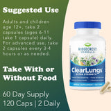 RidgeCrest Herbals ingredientes botánicos clave para apoyo pulmonar