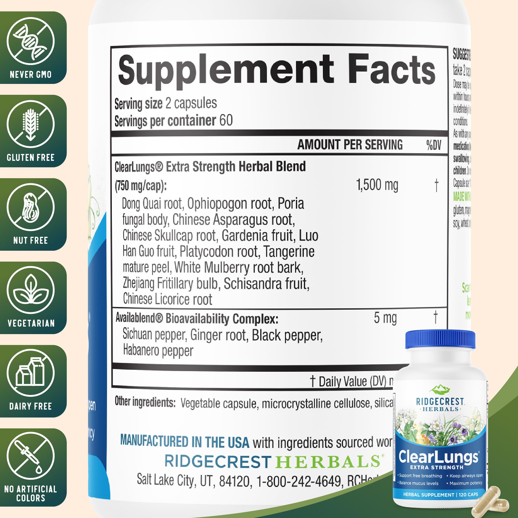 RidgeCrest Herbals polvo de extracto cercano demostrando pureza y calidad
