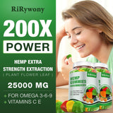 RiRywony Health botella abierta con gomitas visibles para consumo fácil