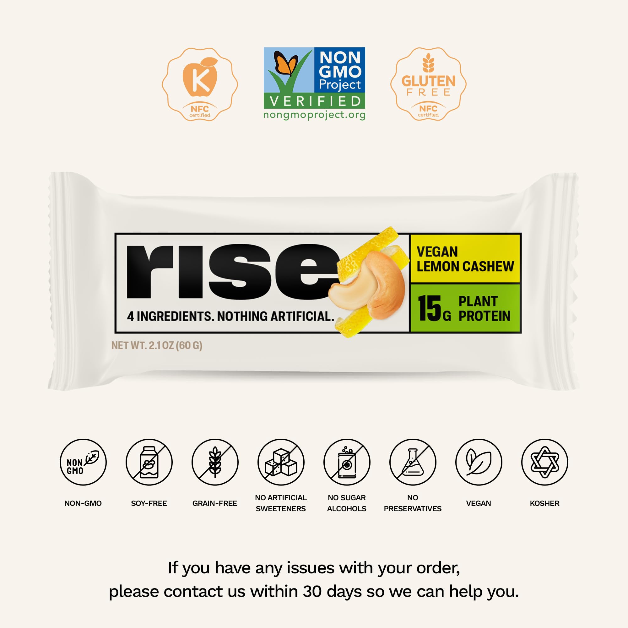 Rise barrita en mano como snack portátil ideal para energía rápida