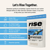 Rise incorporado en smoothie de frutas, opción nutritiva para desayuno