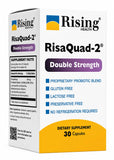 Rising RisaQuad-2 frente del envase mostrando dosis y beneficio de soporte digestivo