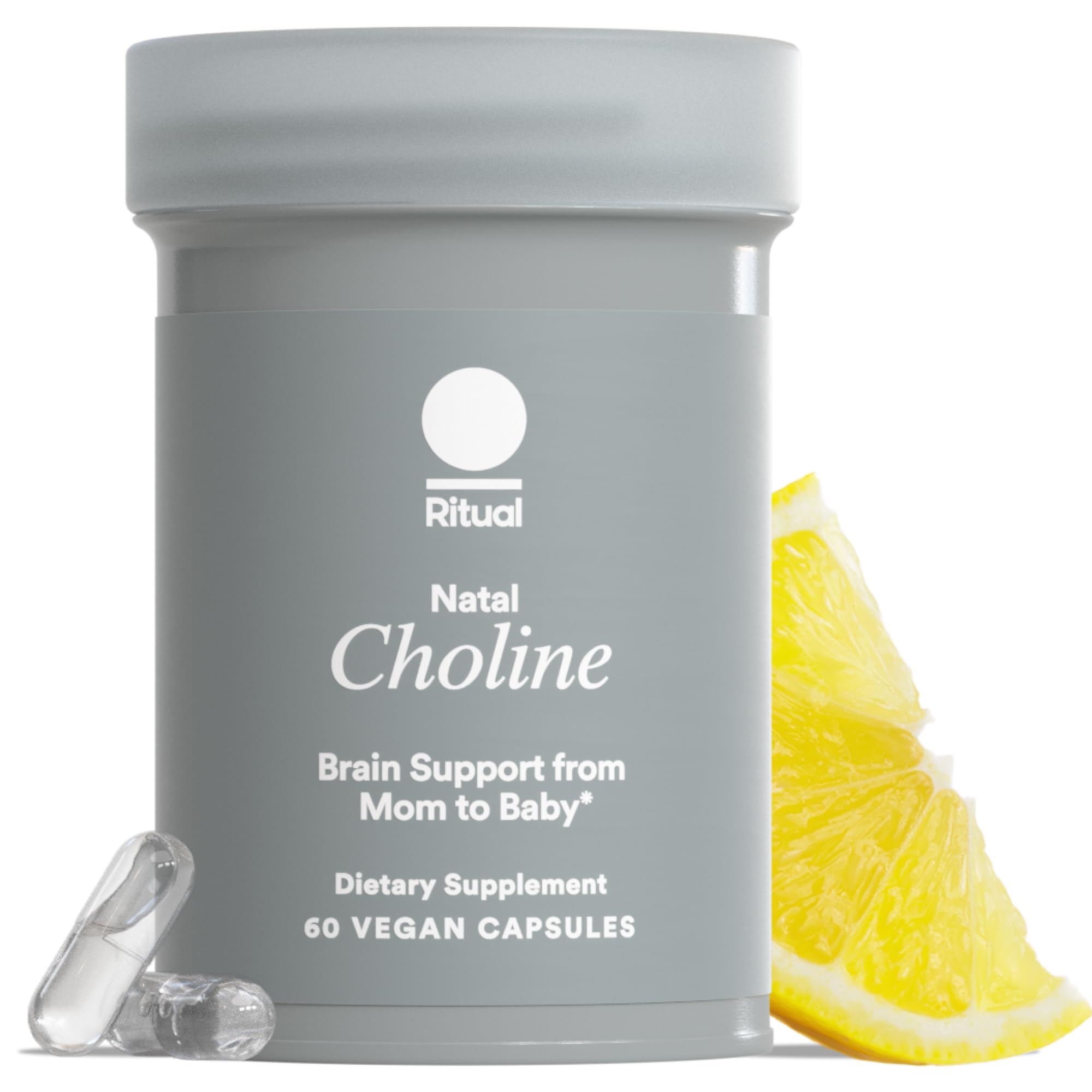 Ritual natal choline frente del envase mostrando diseño y beneficios