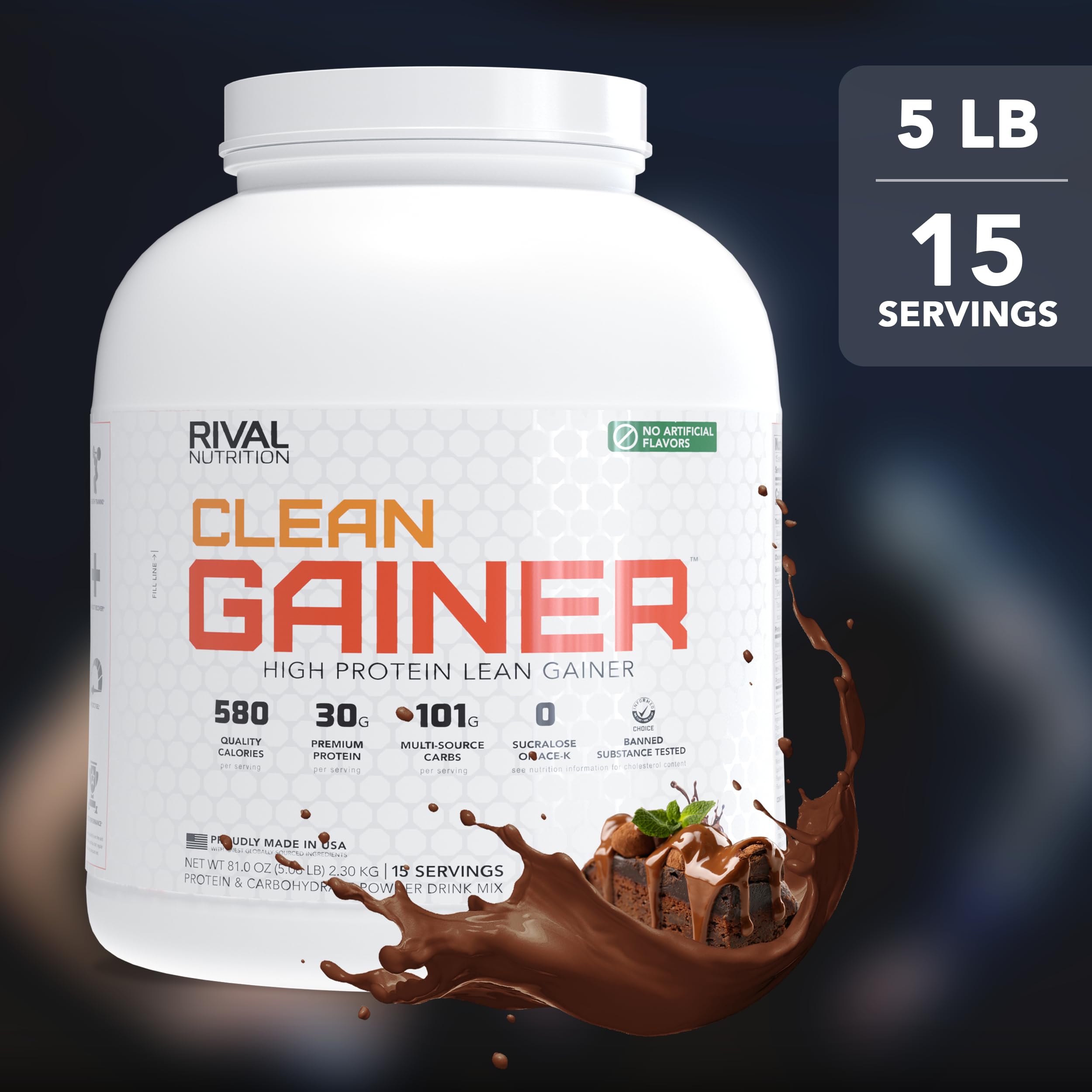 RIVAL NUTRITION detalle de etiqueta nutricional con macros por porción
