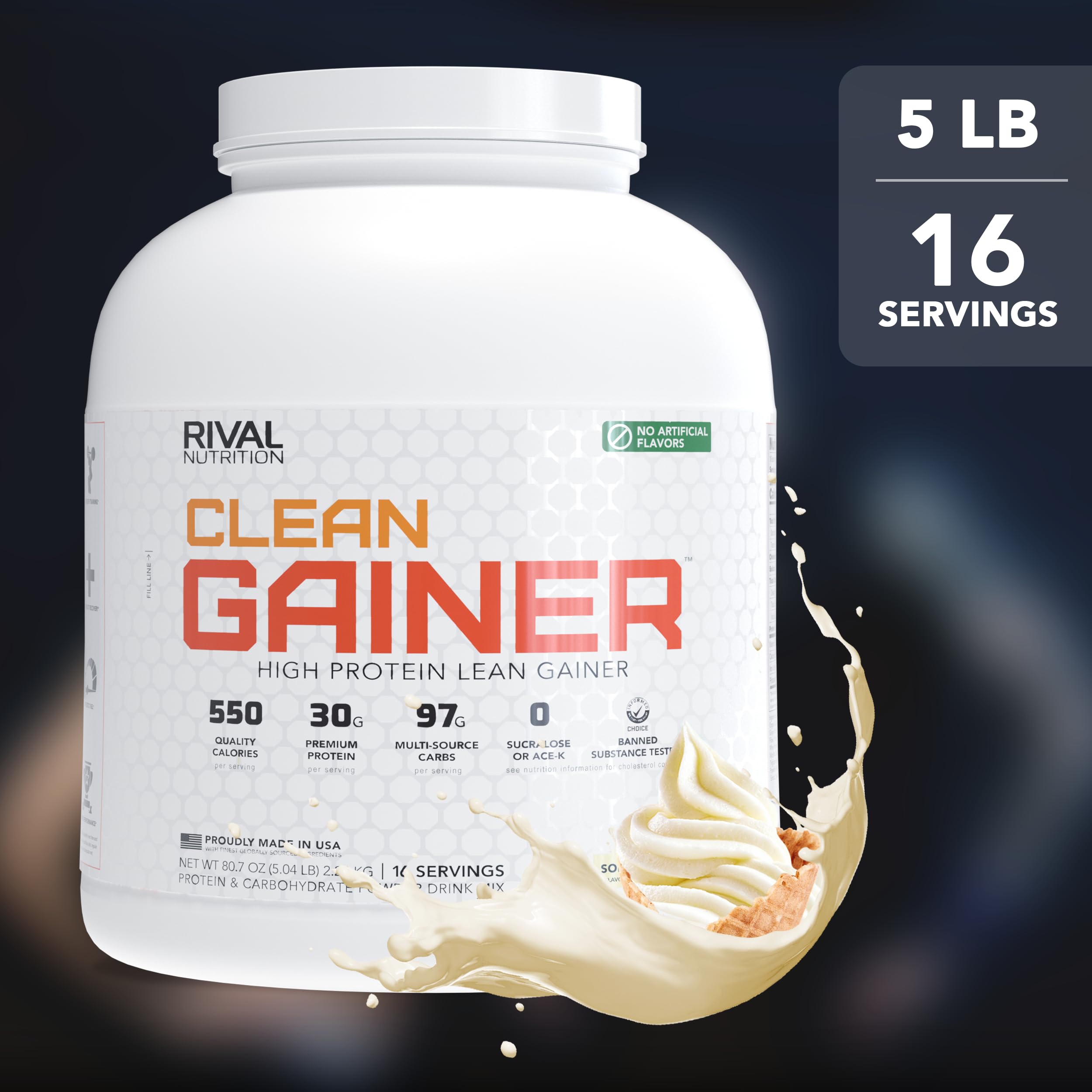 RIVAL NUTRITION botella de batido en gimnasio, conveniencia post entreno