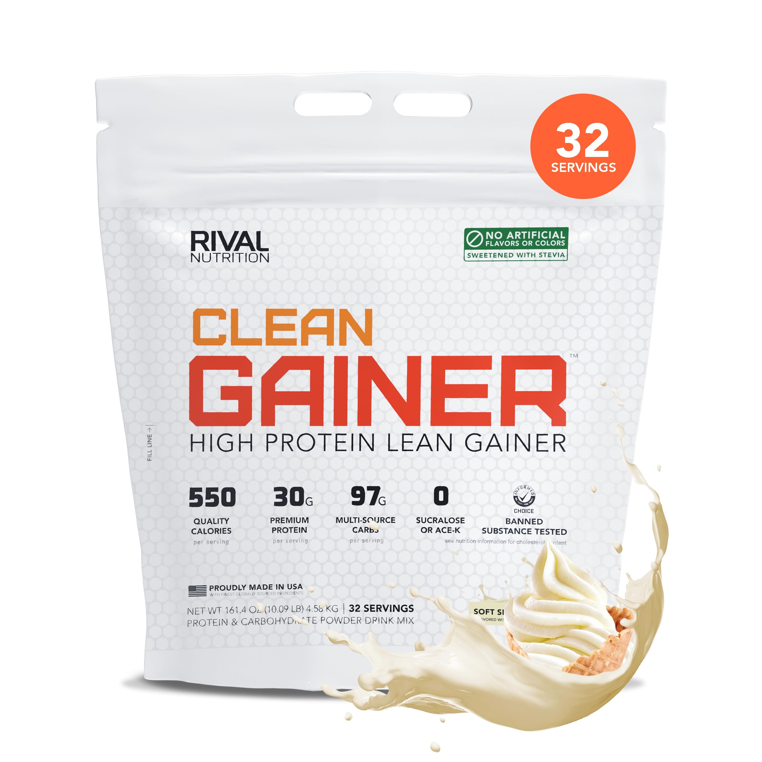 RIVAL NUTRITION envase frontal mostrando marca y aporte calórico