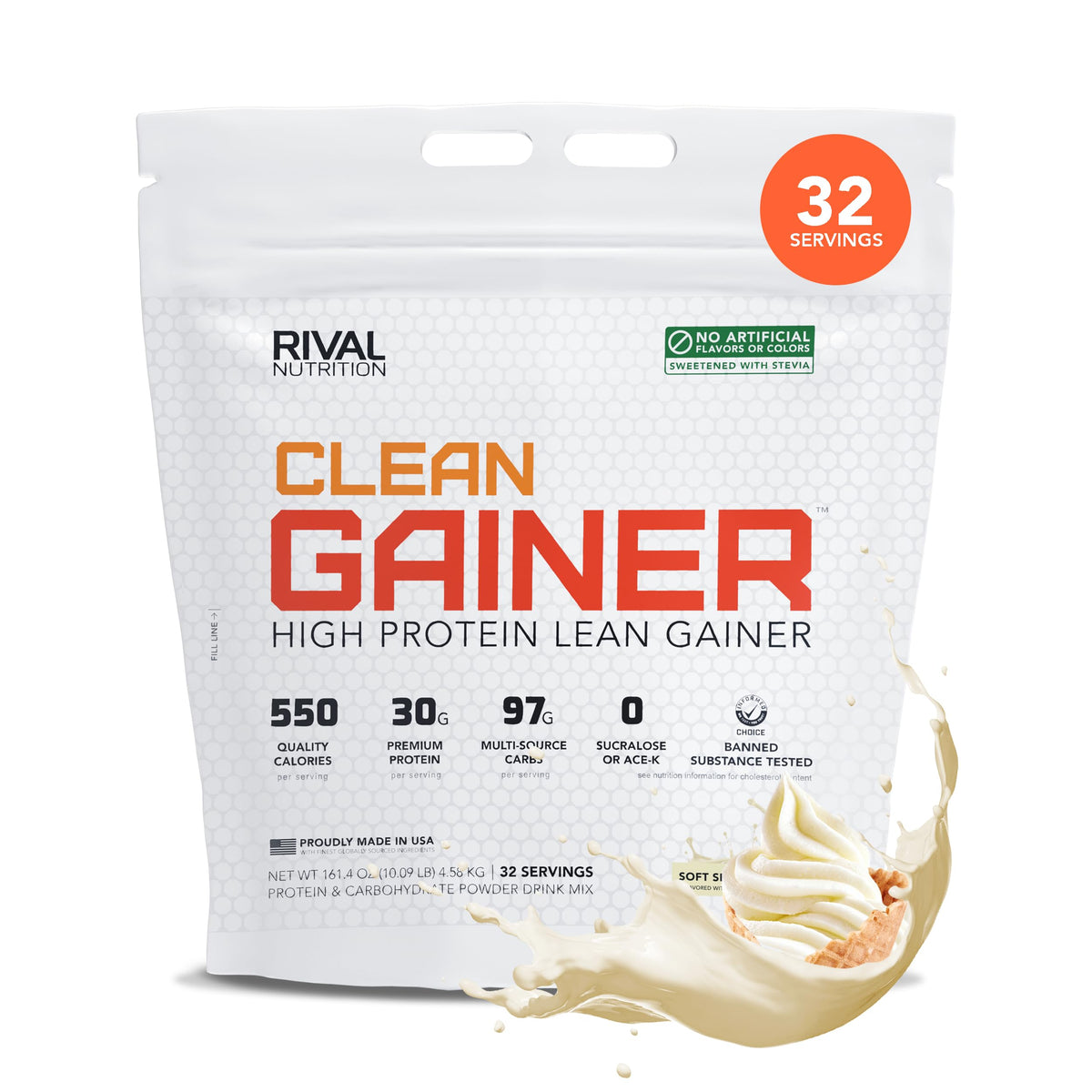 RIVAL NUTRITION envase frontal mostrando marca y aporte calórico