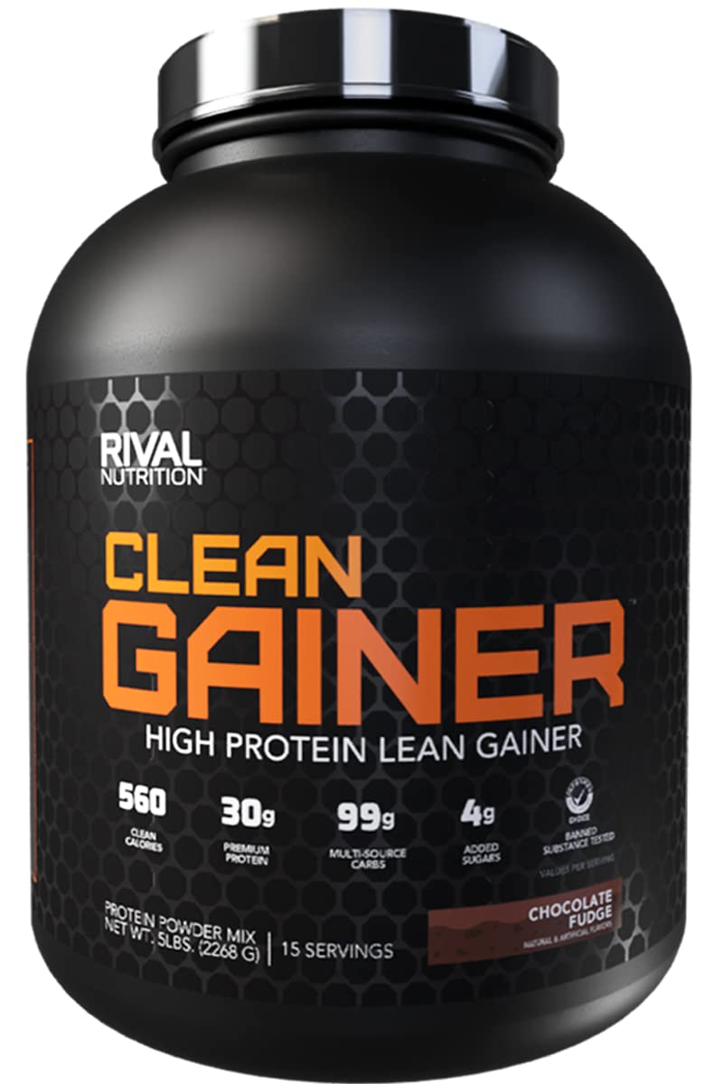 RIVAL NUTRITION envase frontal Chocolate Fudge, alta densidad calórica