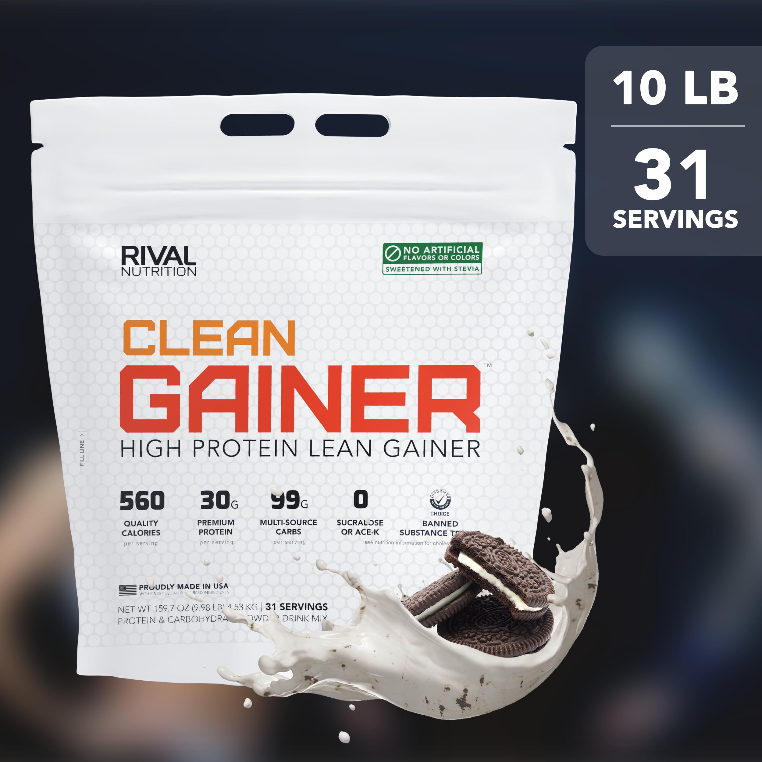 RIVAL NUTRITION comparación de tamaño del envase para planificación de uso
