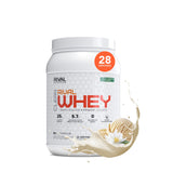 RIVAL NUTRITION envase frontal con diseño claro y proteínas puras