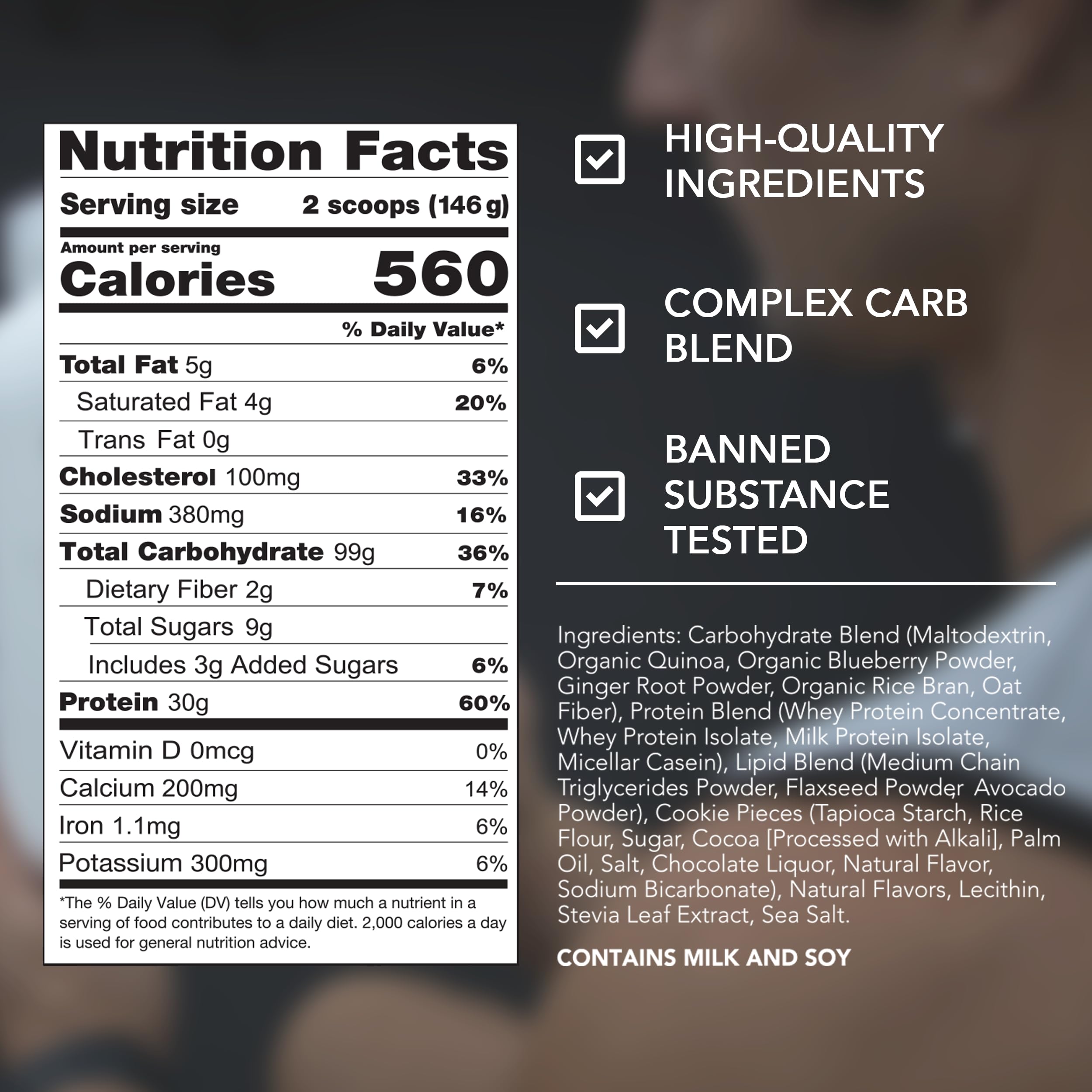 RIVAL NUTRITION etiqueta nutricional en detalle, información clara y transparente