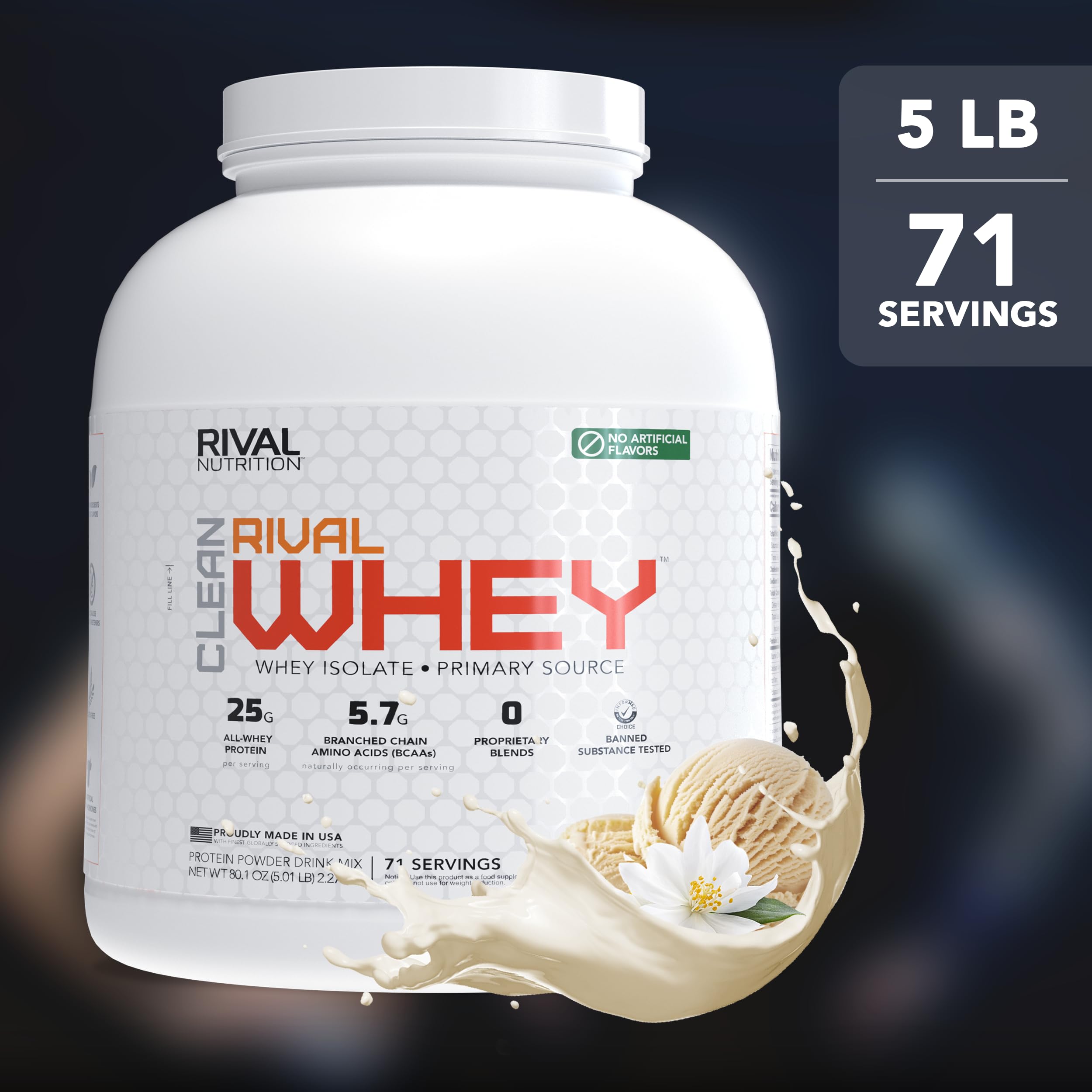 RIVAL NUTRITION ingredientes crudos cerca del envase, calidad visual