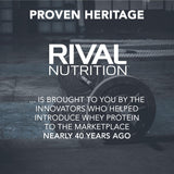 RIVAL NUTRITION comparación de tamaño 5.01 lb, referencia de cantidad