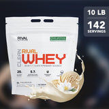 RIVAL NUTRITION comparación de tamaño indica 142 raciones práctica