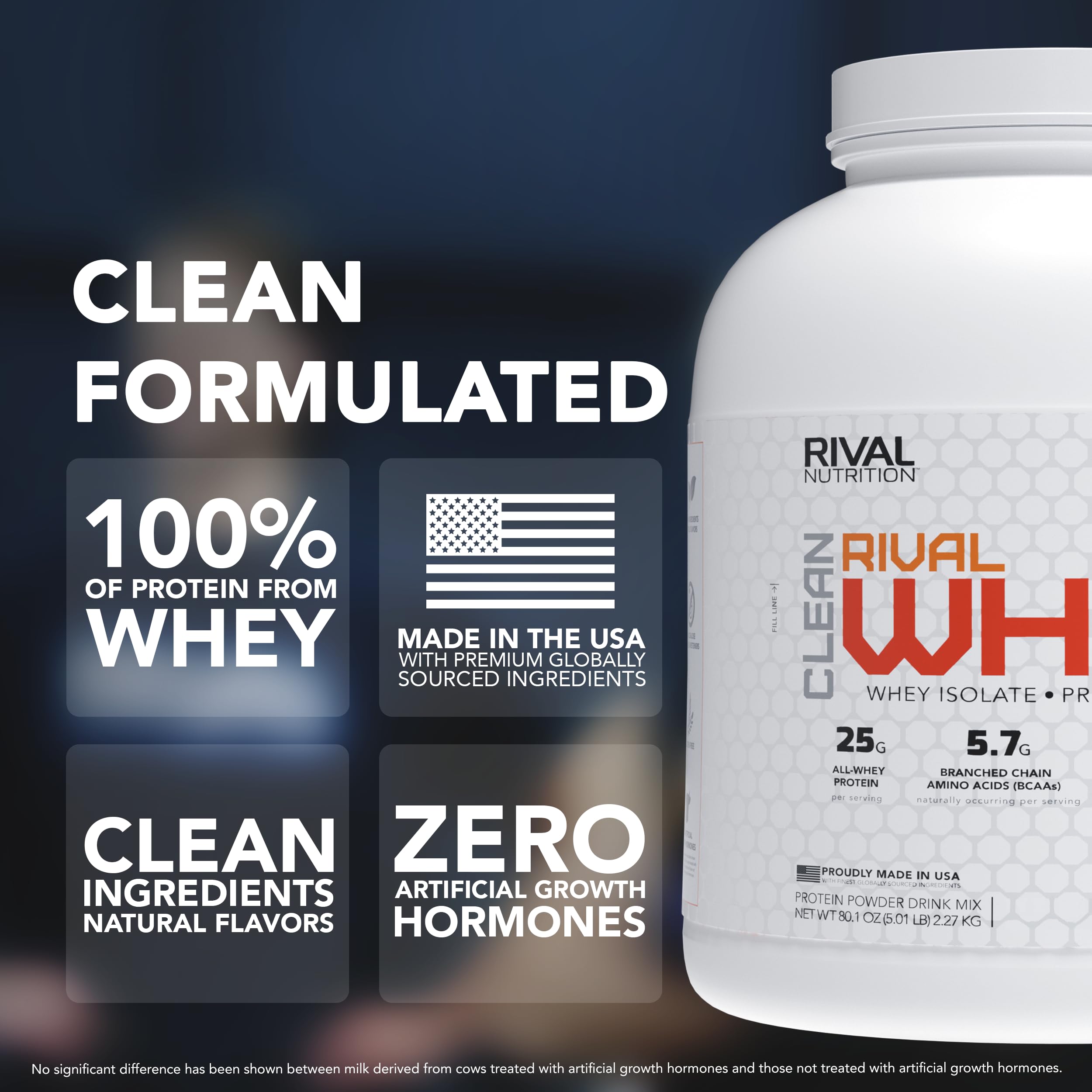 RIVAL NUTRITION cierre y etiqueta, detalle de ingredientes transparentes