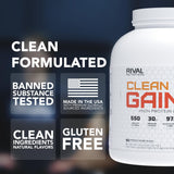 RIVAL NUTRITION primer plano del polvo, textura fina fácil de mezclar