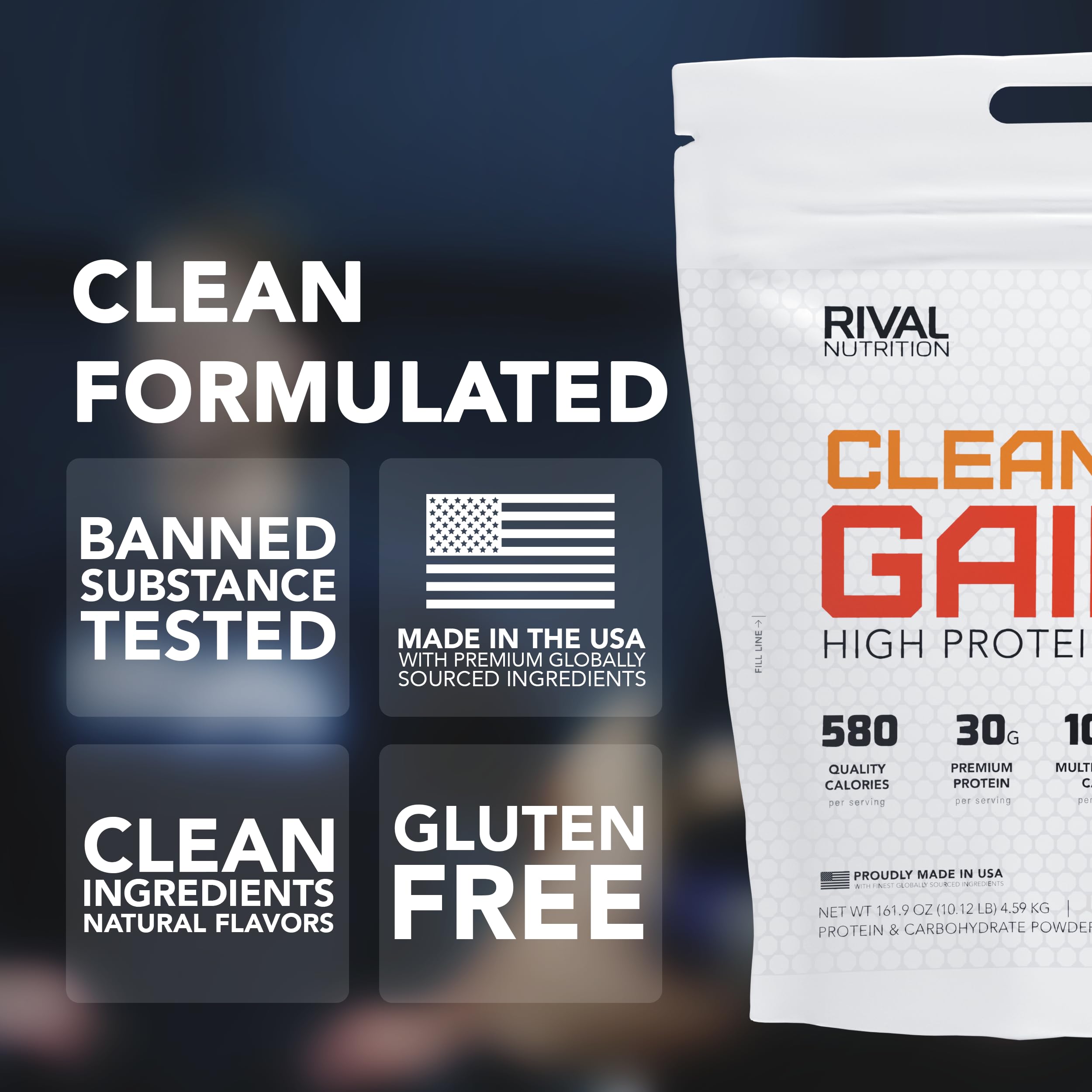 RIVAL NUTRITION polvo en primer plano revela textura instantizada y fácil mezcla