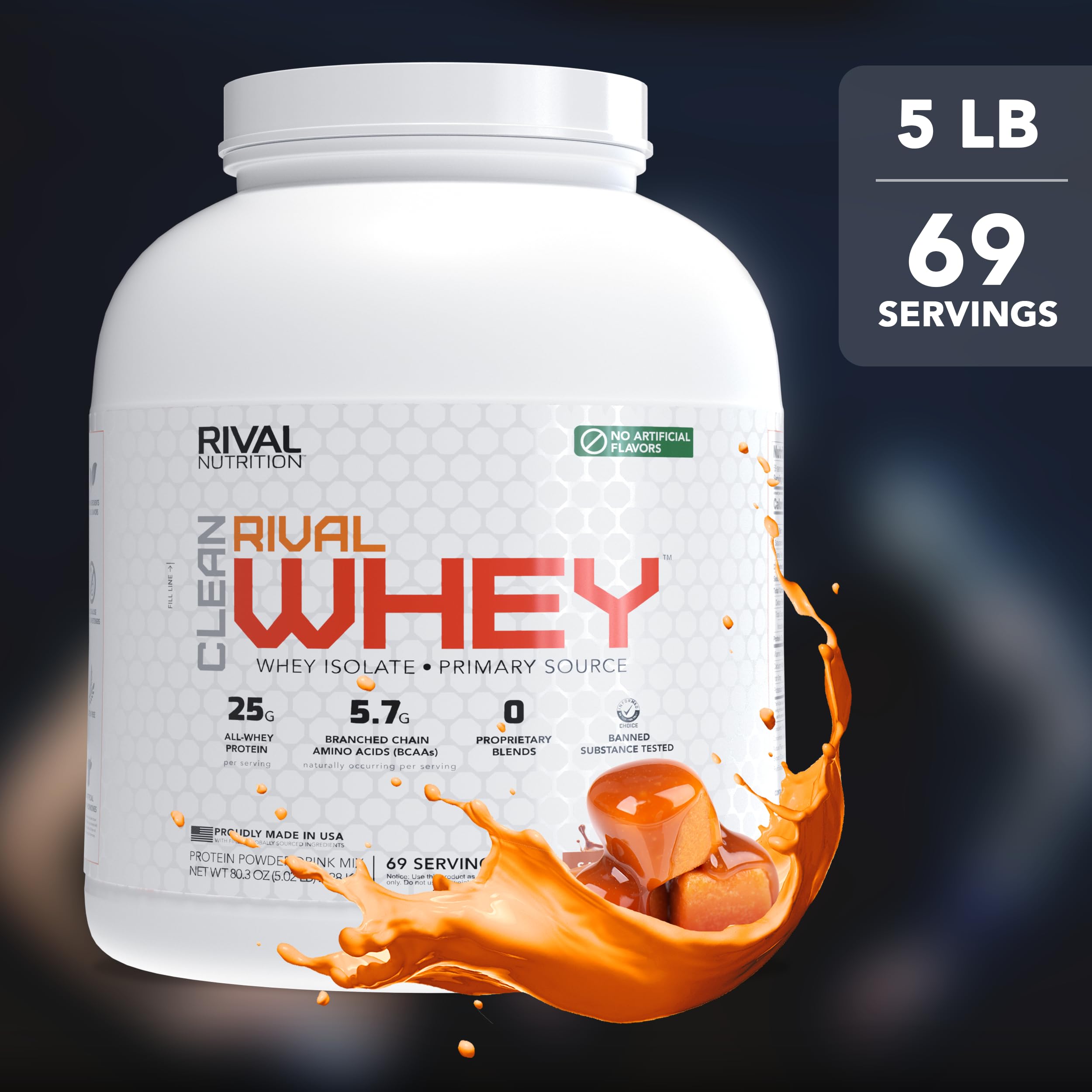 RIVAL NUTRITION batido con fruta y hielo preparado con el polvo, opción nutritiva para desayunos o post-entreno
