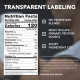 RIVAL NUTRITION cuchara medidora con porción exacta mostrando 25 g de proteína por scoop, dosificación simple