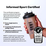 RNWY batido mezclado en vaso listo para consumo post-entreno, rápida absorción