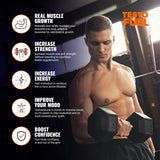 ROAR AMBITION TestoFuel etiqueta con lista de ingredientes, beneficio transparencia