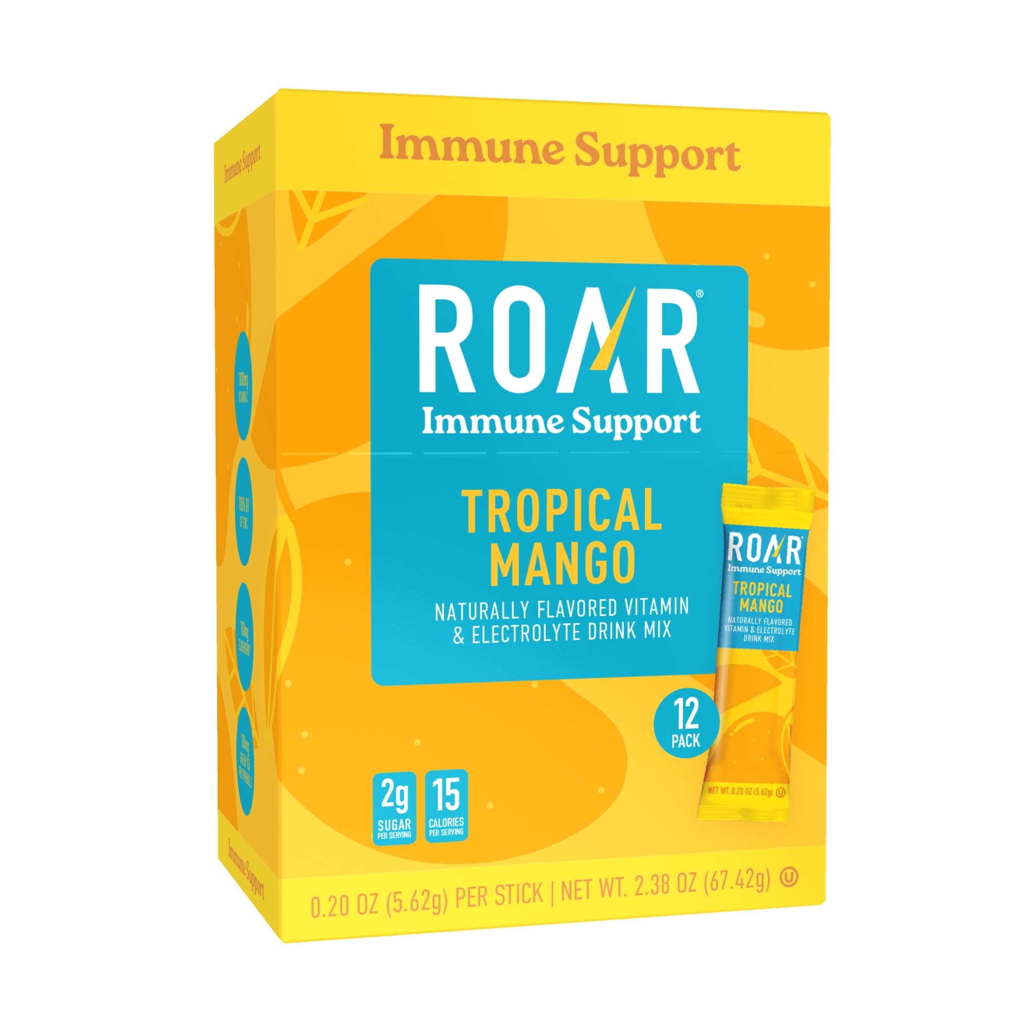ROAR textura del polvo mango en primer plano que facilita mezcla rápida