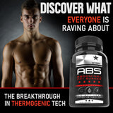 Rockstar Abs etiqueta legible destacando ingredientes y beneficios