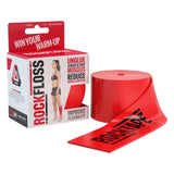 RockTape RockFloss frontal del empaque mostrando banda roja y tamaño 2" para movilidad