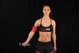 RockTape RockFloss aplicada en rodilla en ejercicio para mejorar flexibilidad