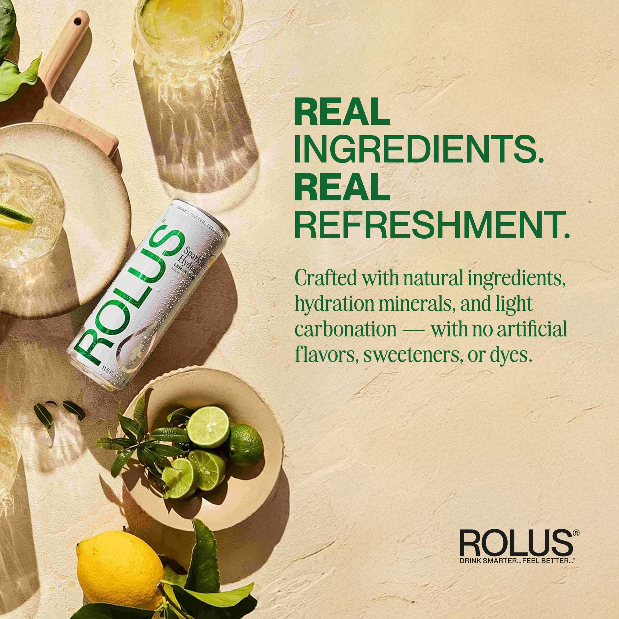 ROLUS limones y limas frescas enfatizan sabor natural