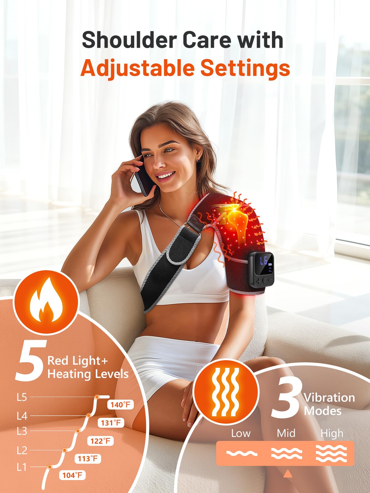 ROMISA control inalámbrico con pantalla y botones para ajustar modos y temporizador