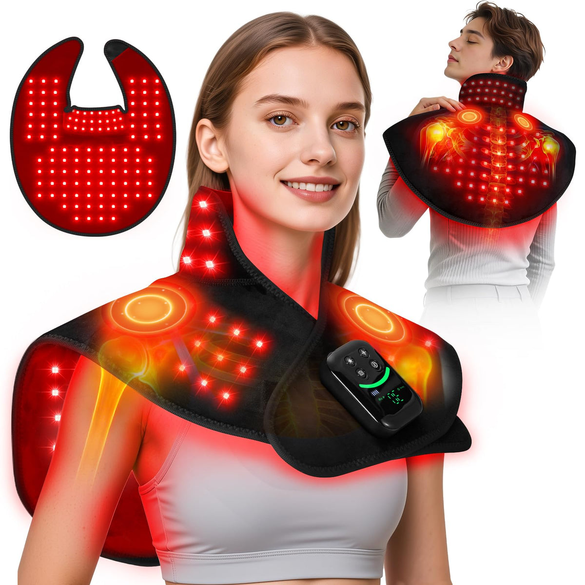 ROMISA vista frontal del wrap para cuello con ajuste cómodo y soporte