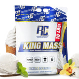 Ronnie Coleman Signature Series envase frontal y diseño claro, muestra tamaño de 10 lb