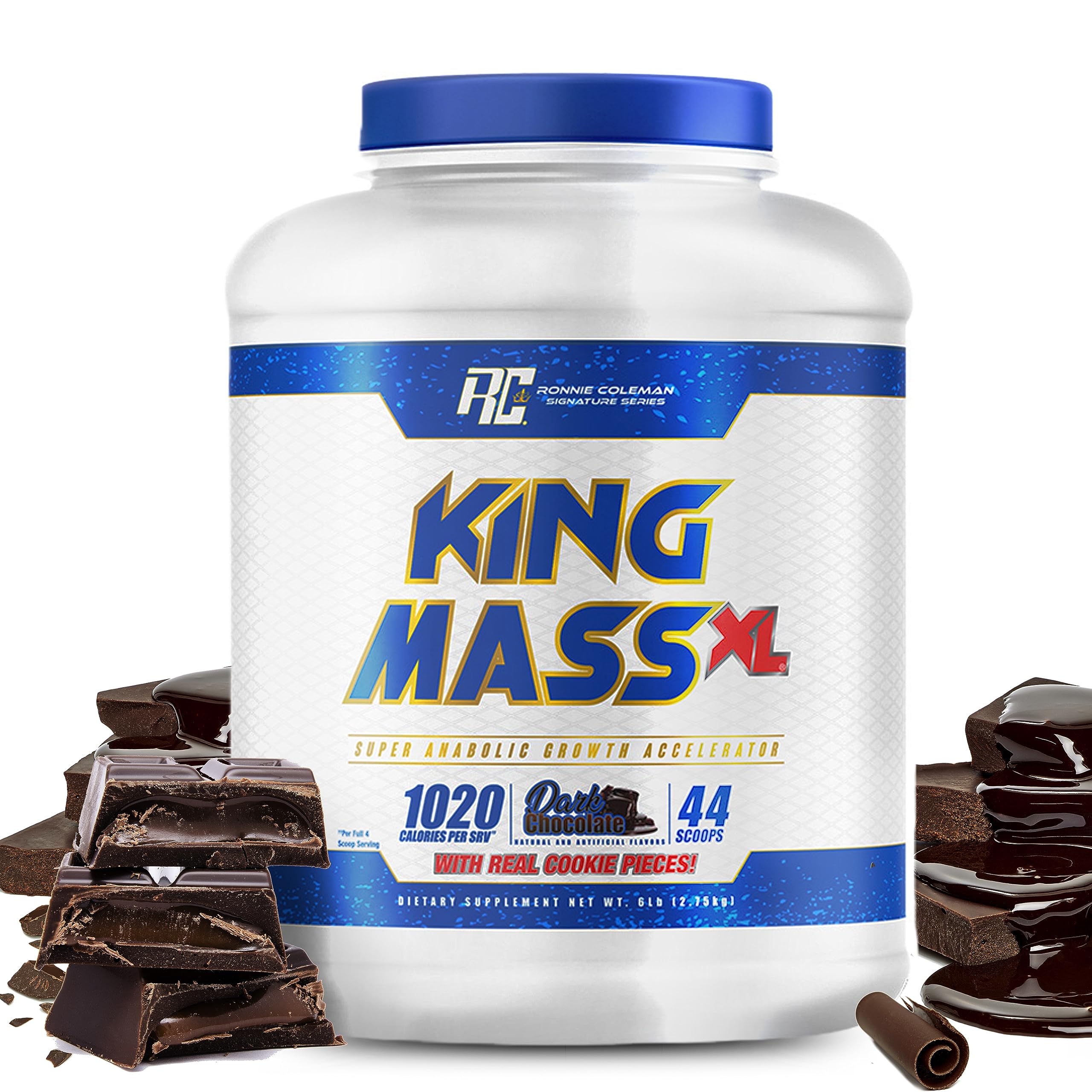 Ronnie Coleman vista frontal del bote mostrando la marca y cantidad