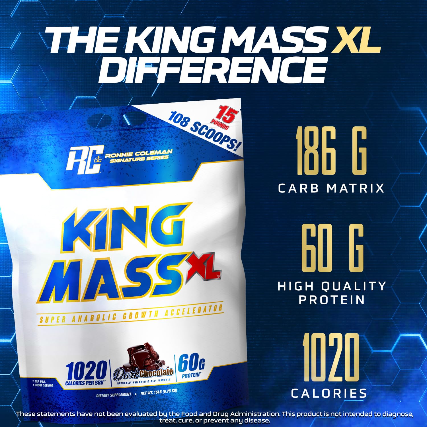 Ronnie Coleman polvo en cuchara detalle de textura y mezcla fácil