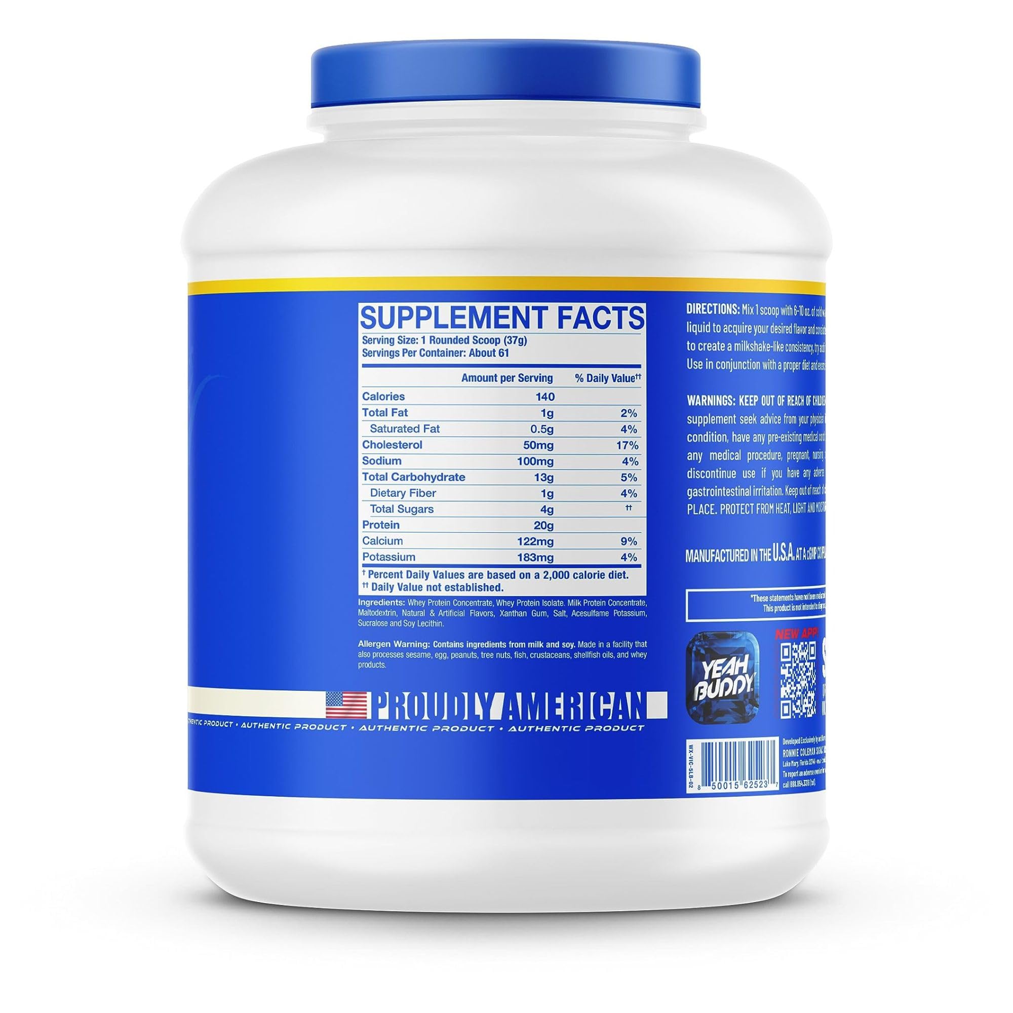 Ronnie Coleman textura del polvo en primer plano, disolución rápida y cremosa