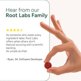 ROOT LABS aceite de comino negro en cuchara, aporte lipídico y biodisponibilidad