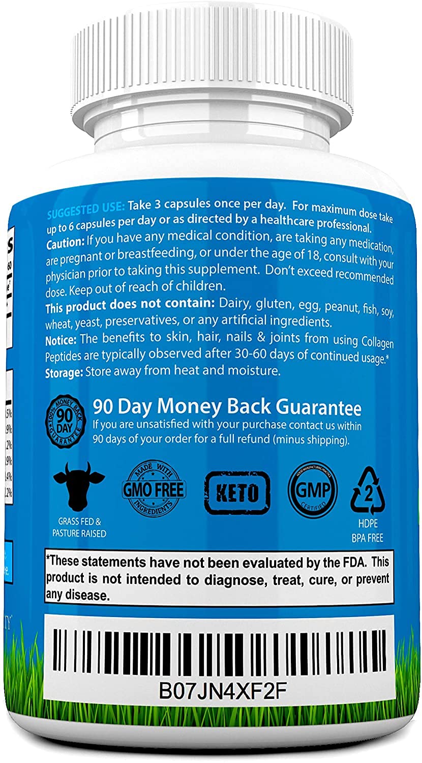 Root Vitality etiqueta frontal con información de grass-fed y pruebas de terceros