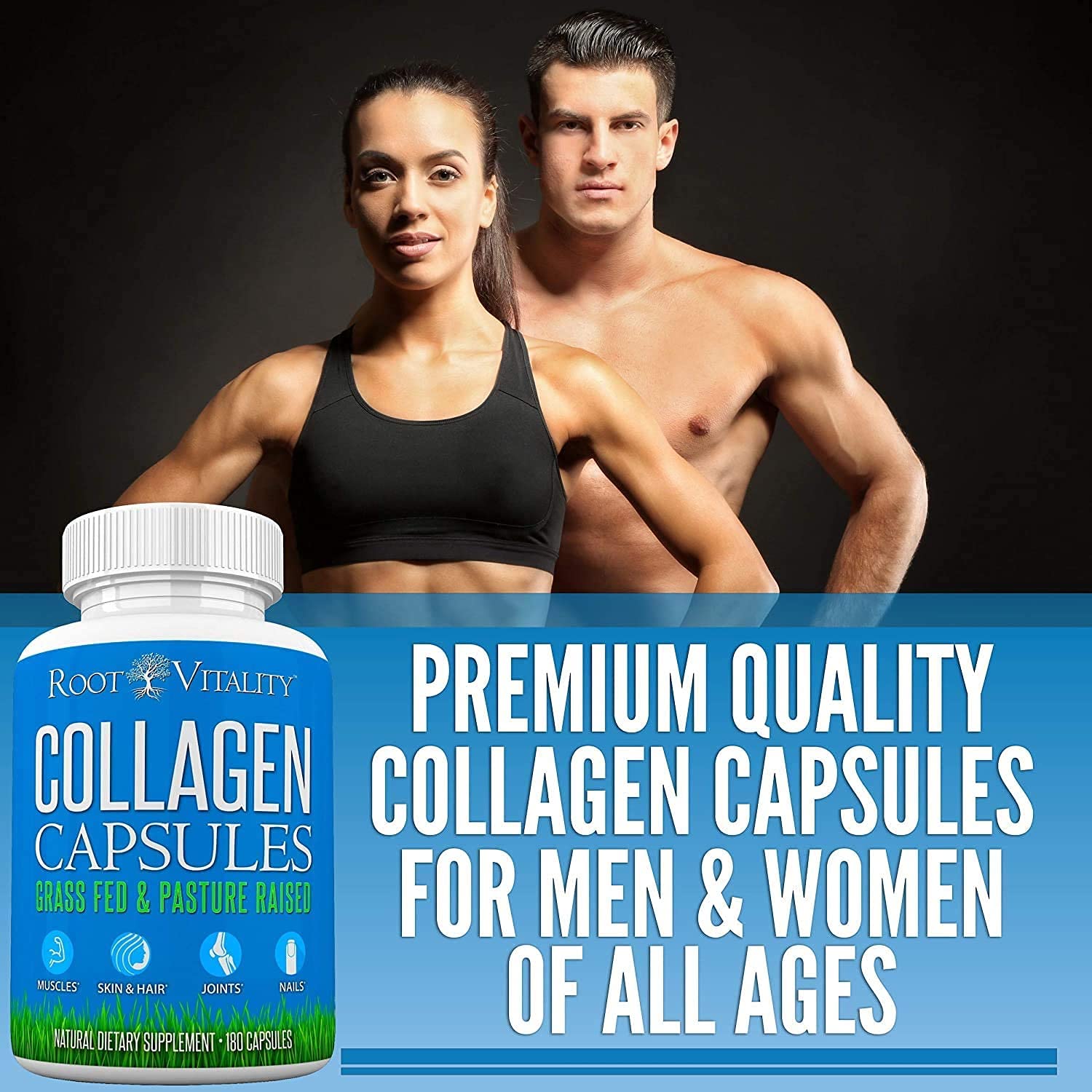 Root Vitality cápsulas en mano para comparar tamaño y dosis diarias
