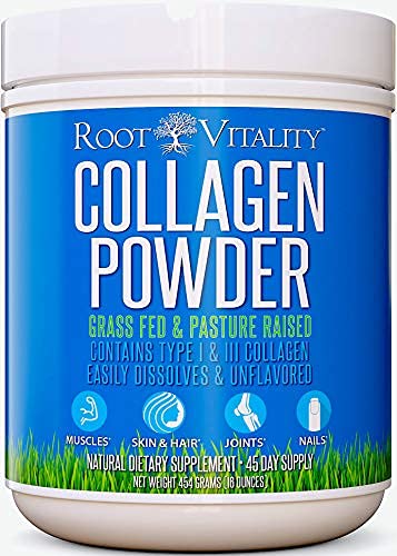 Root Vitality envase frontal del colágeno, claridad y confianza
